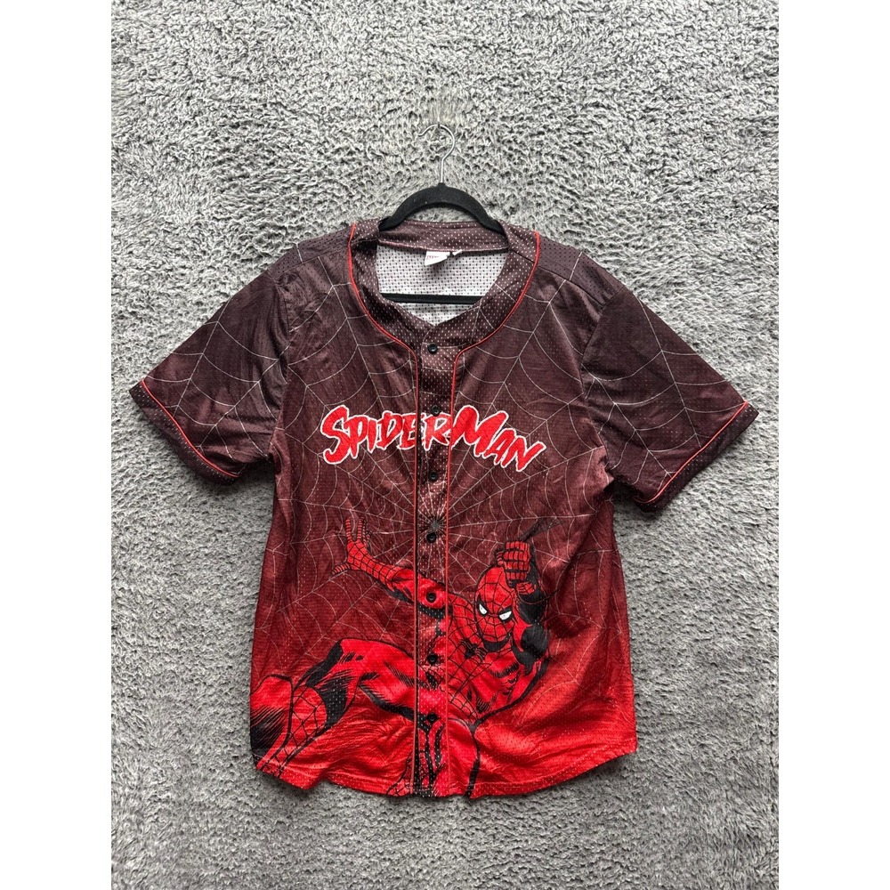 Marvel Avengers Spider-Man #62 Mesh Baseball Jersey Multicolor Mens Size XL
